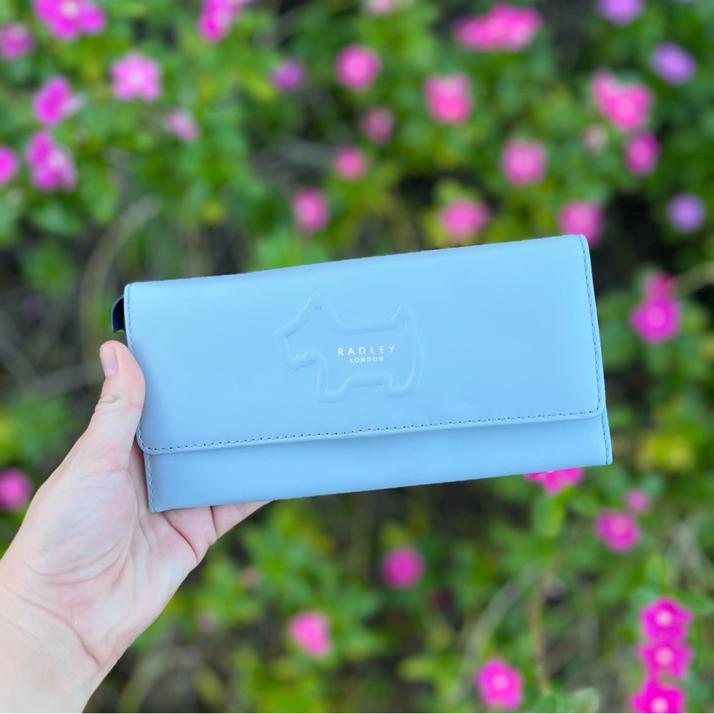 Radley London Dog Outline Blue Wallet